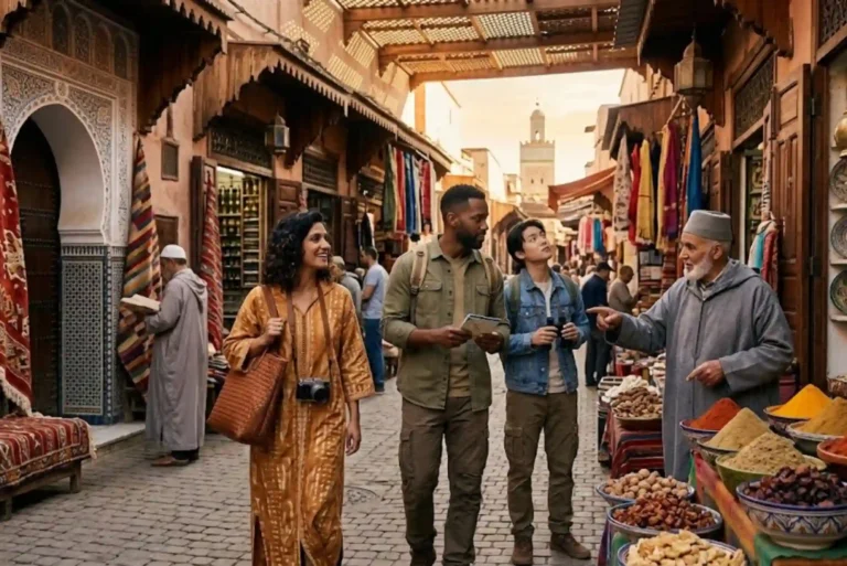 Get Your Guide Marrakech: Best Tours, Experiences and Travel Planning Tips Travellers exploring Marrakech Medina during a guided cultural tour