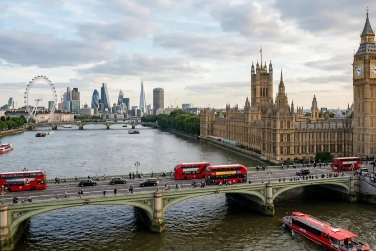 Guide London: The Ultimate Travel Guide to London’s Top Attractions and Hidden Gems London skyline featuring Big Ben and the River Thames