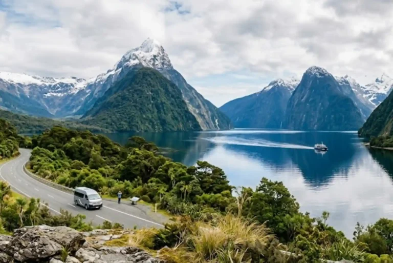Mountain landscapes and natural attractions in New Zealand