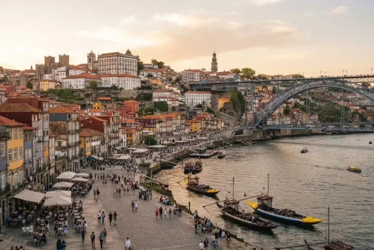 City breaks to Porto overlooking the Ribeira district and Douro River