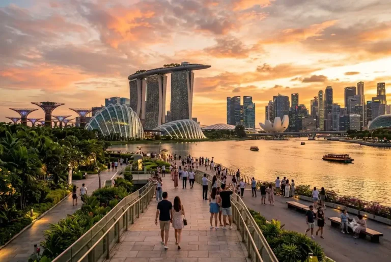 Singapore travel packages featuring Marina Bay skyline and luxury hotels