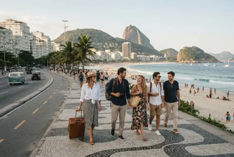 Brazil travel packages featuring Rio de Janeiro coastline and tropical holiday scenery